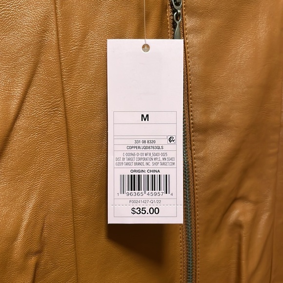 Wild Fable Faux Leather Dress - Camel Color - M - Picture 4 of 7